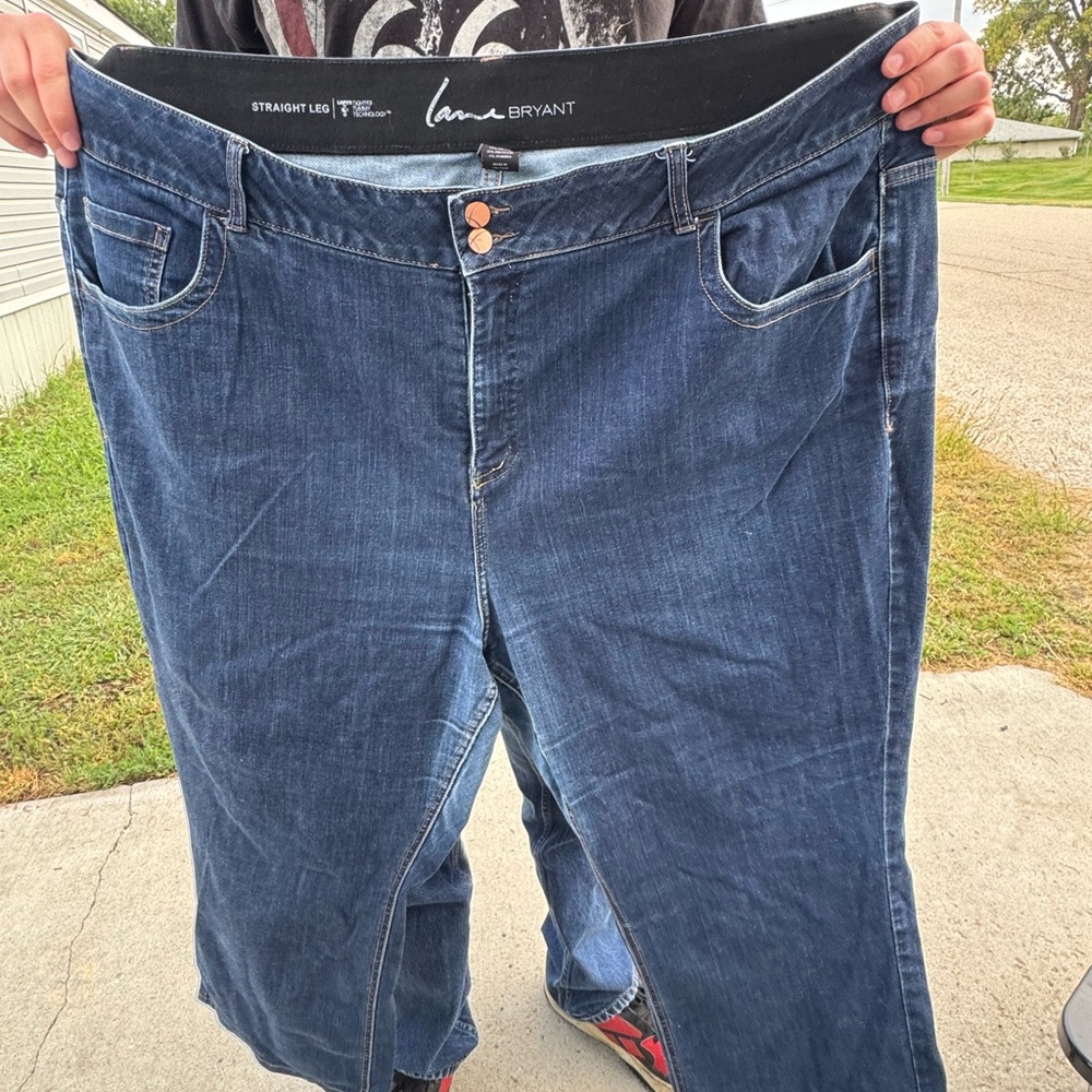 Lane Bryant Dark Blue Straight Leg Jeans